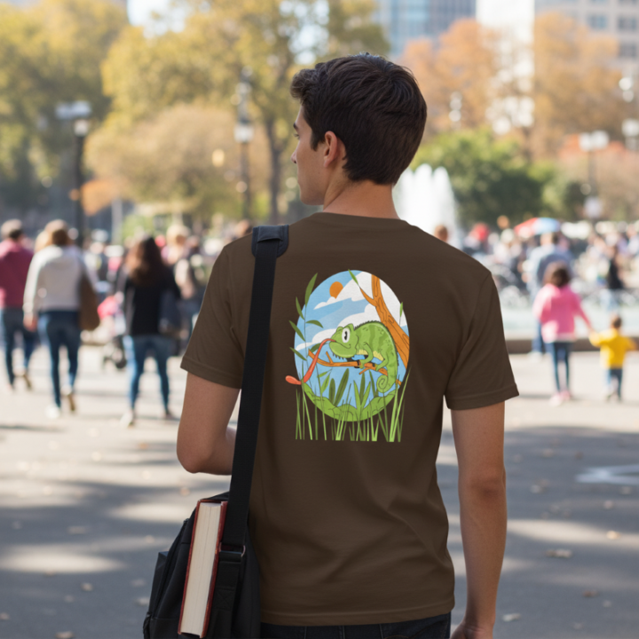 T-shirt basique softstyle doux | Gildan 64000 | Cameleon Arc-en-Ciel en Explosion!