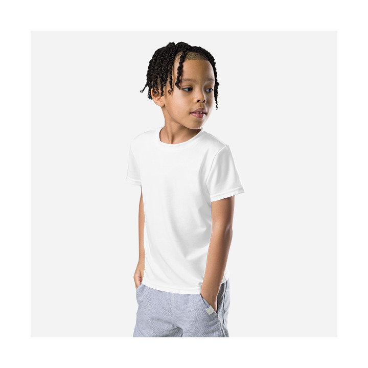 T-shirt girocollo per bambini con stampa all over