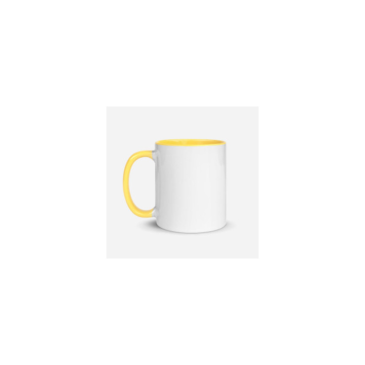 Tazza in ceramica bianca con interno colorato