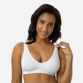 Top bikini imbottito ecosostenibile con stampa all over
