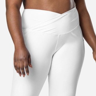 Leggings incrociati riciclati con tasche stampa all over