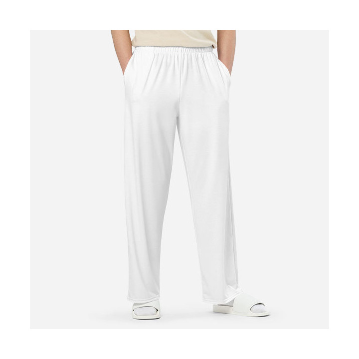 Pantaloni wide leg con stampa all over unisex