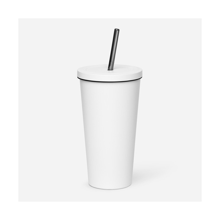 Insulated Tumbler with a Straw