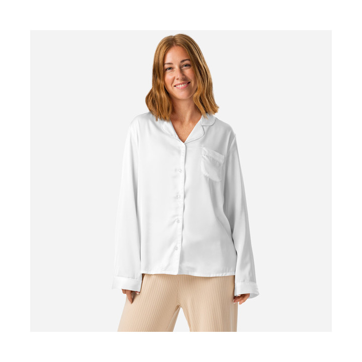 Top pigiama donna a maniche lunghe con stampa all over