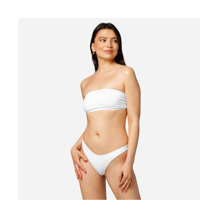 Recycelter Bandeau-Bikini mit Allover-Druck