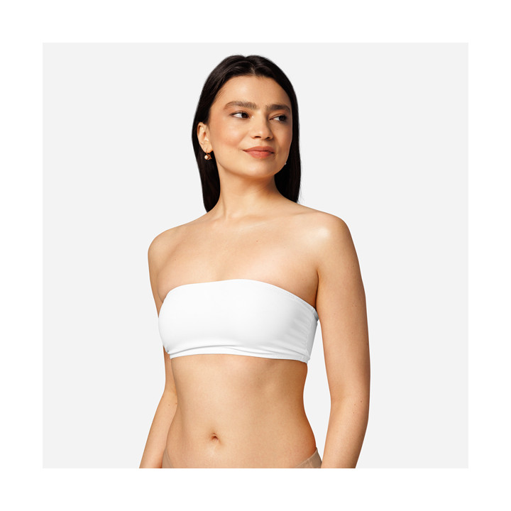 Sujetador de bikini bandeau reciclado all over