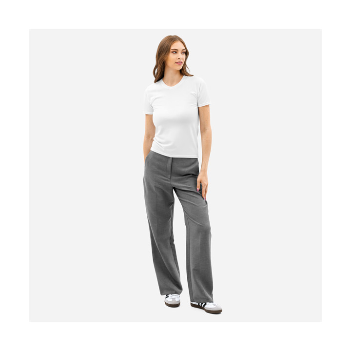 T-shirt col rond en coton all over pour femme