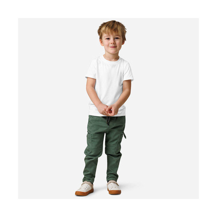 All-Over Print Kids Cotton Crew Neck T-Shirt