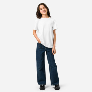 T-shirt girocollo in cotone giovani con stampa all over