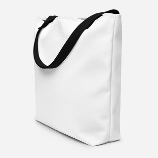Shopping bag grande con tasca e stampa all over