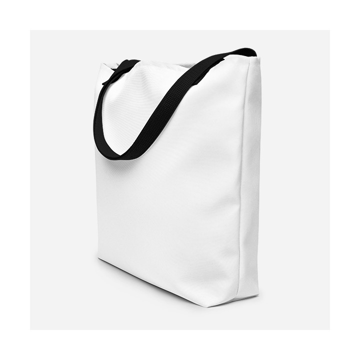 Bolsa de tela grande all over con bolsillo