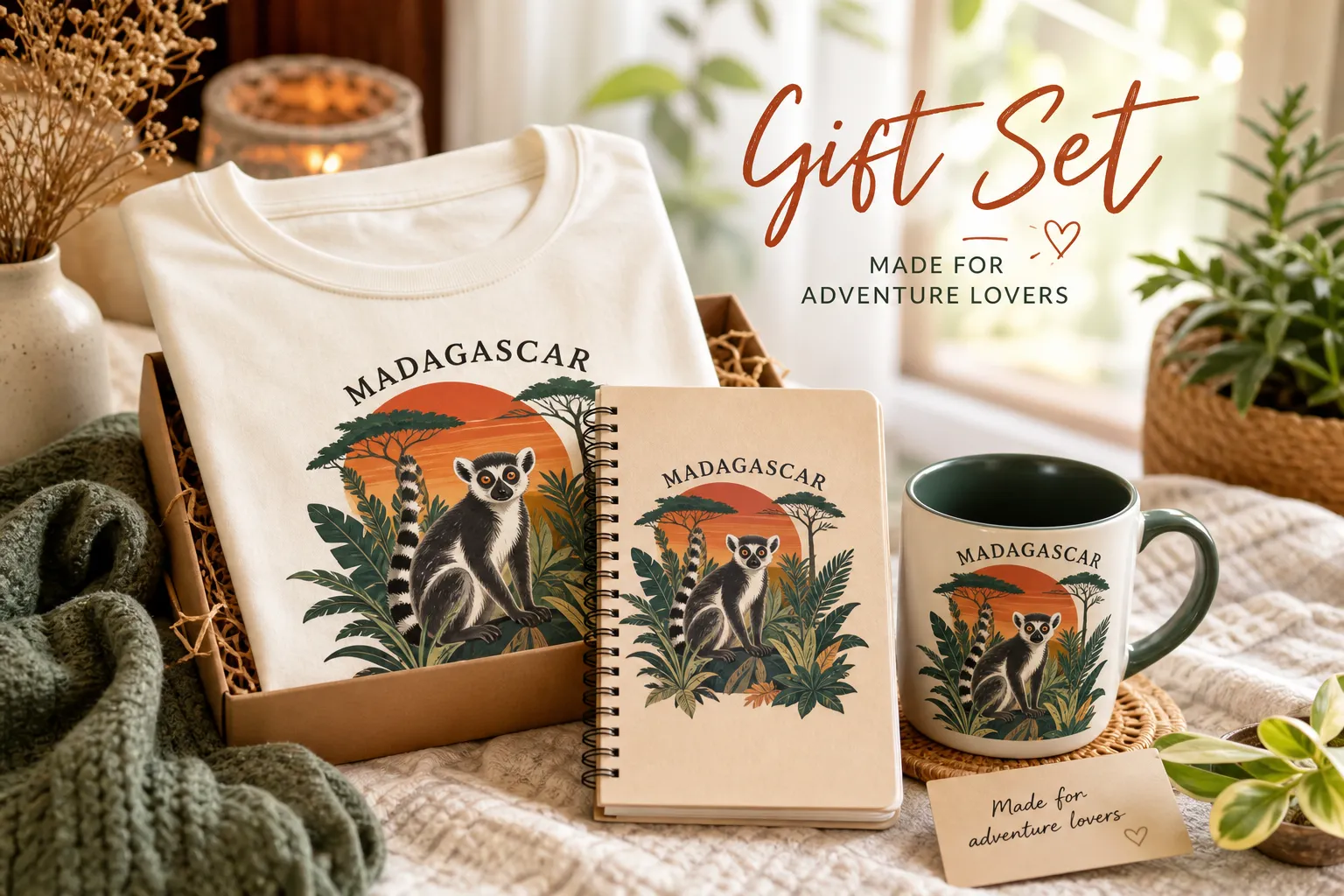 Madagascar Mug, Notebook & Shirt: The Perfect Gift Set