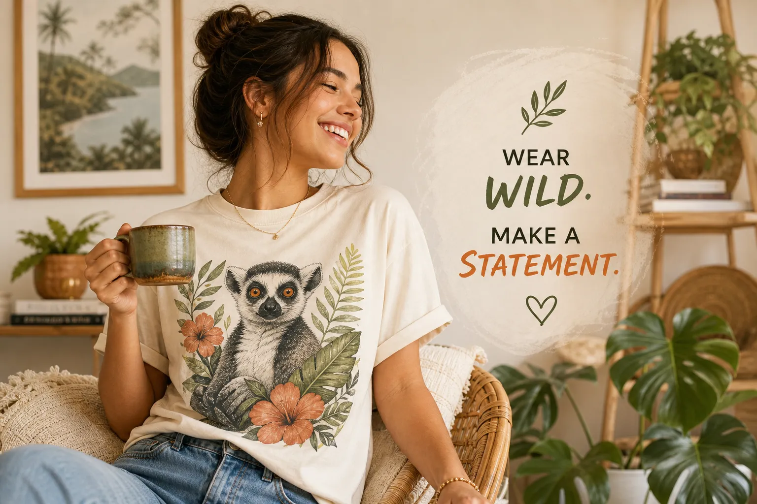 Warum ein Lemuren-Grafik-Tee das ultimative Wildtier-Statement ist
